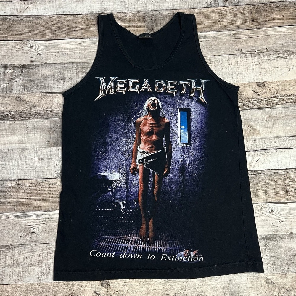 Megadeth Tank Top Women's Medium Black‎ Rock Band Tee Sleeveless